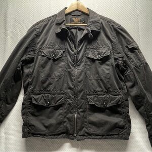 Vintage J. Crew Military Grade A22 Type G38 Field Jacket Size XL Black